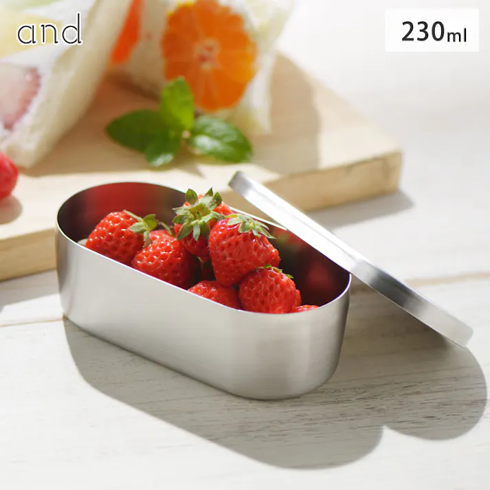 ヨシカワ and アンド ステンレスながまる缶 AN0203【ミニ 保存容器 ステンレス キャニスター 容器 丸缶 小判型 日本製】