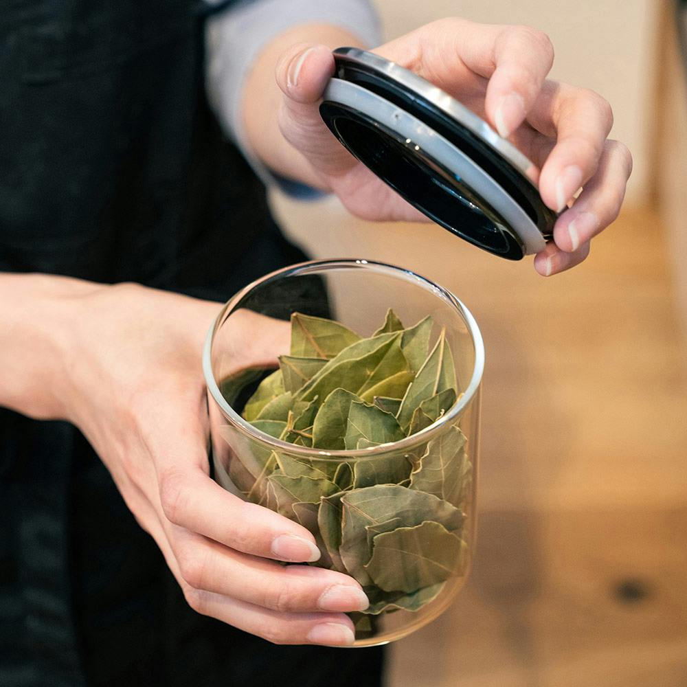 CASUAL PRODUCT スタンダード ガラスキャニスター 400ml ウッド