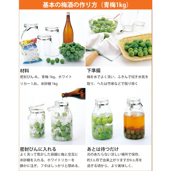 取っ手付き密封びん 2L セラーメイト 星硝 Cellar mate【密封瓶 梅酒 瓶 果実酒 梅瓶 ガラス瓶 蓋付 保存容器 2リットル 保存瓶 耐熱 日本製】