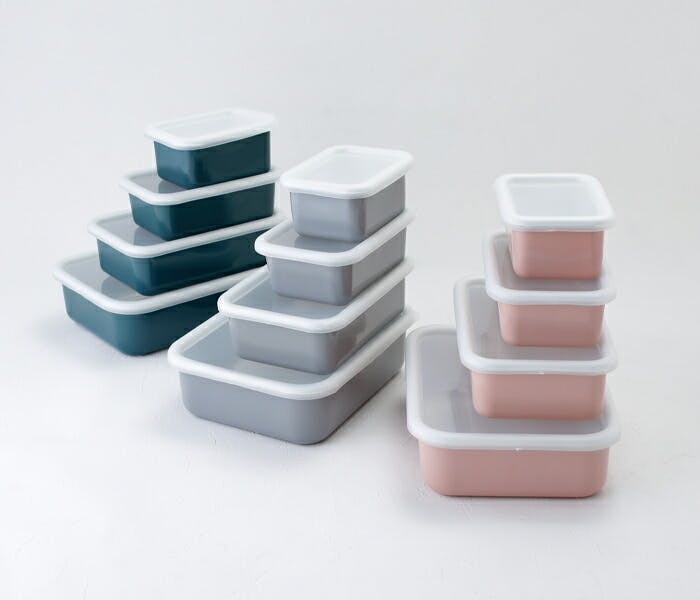 富士ホーロー コットン 浅型角容器 S CTN-S Cotton Series