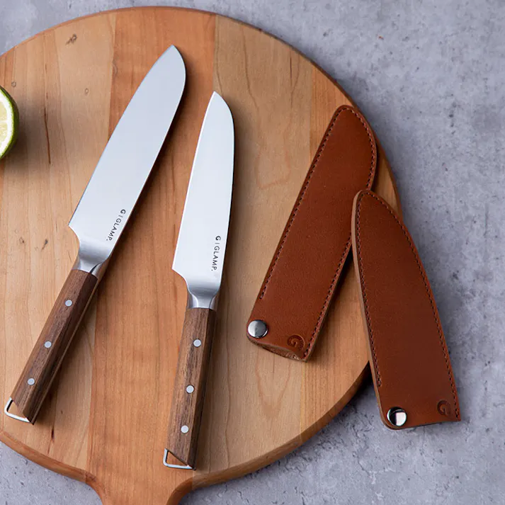 GLAMP. グランプ 牛革製ナイフカバー LIMON【包丁ケース 持ち運び ナイフ 包丁カバー レザーケース レザーカバー 牛革 アウトドア 調理器具 日本製 関市】 三徳ナイフ用