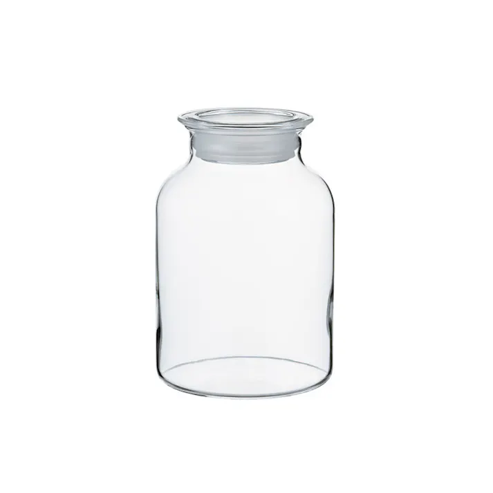 ハリオ ガラスのある生活 ガラスの手仕事保存びん クリア 1000ml HARIO GHB-1000【ガラス瓶 保存瓶 1L 耐熱ガラス 保存容器 梅酒瓶 果実酒 瓶 麹作り 漬物容器 調味料 保存 熱湯消毒】1000ml