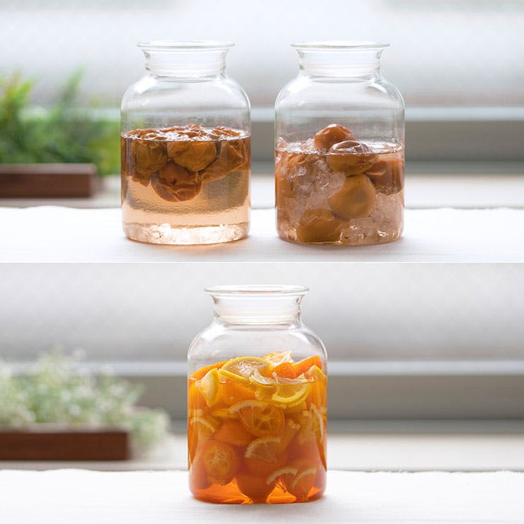 ハリオ ガラスのある生活 ガラスの手仕事保存びん クリア 1000ml HARIO