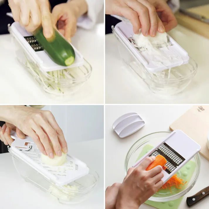 貝印 セレクト100 調理器セット DH3027【スライサー おろし器 おろし金 せん切り器 細せん切り器 千切り 指ガード kai SELECT100】