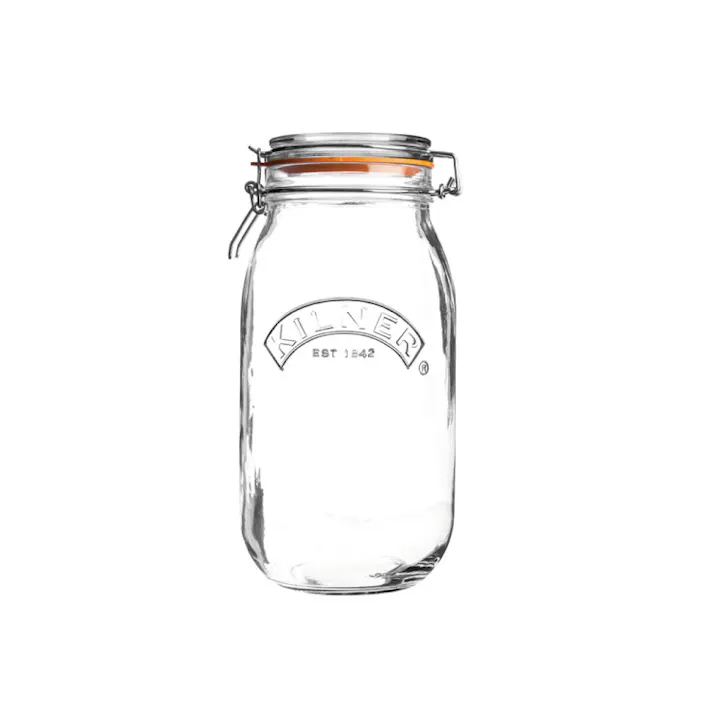 キルナー ラウンド クリップトップジャー 1.5L 38-2016-00 KILNER ROUND CLIPTOP JAR【ガラスジャー 瓶 ビン ガラス 保存瓶 1.5リットル 煮沸消毒 ガラス瓶 蓋付 ガラス容器 密封瓶 保存容器】