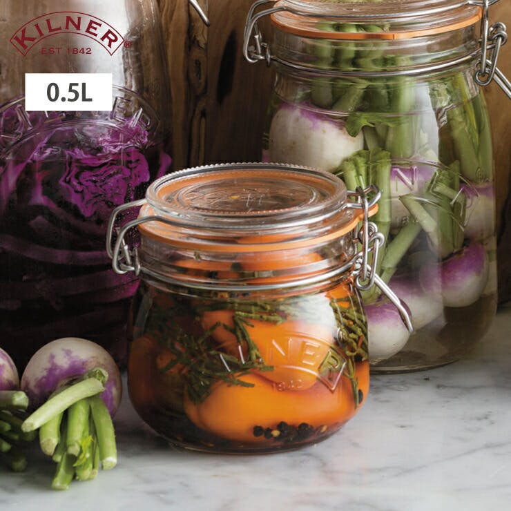 キルナー ラウンド クリップトップジャー 0.5L 38-2018-00 KILNER