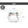キルナー スクエア クリップトップスパイスジャー 0.5L 38-2023-00 KILNER SQUARE CLIPTOP SPICE JAR【ジャム瓶 ガラス ガラスジャー 保存瓶 0.5リットル 煮沸消毒 ガラス瓶 蓋付 ガラス容器 保存容器】