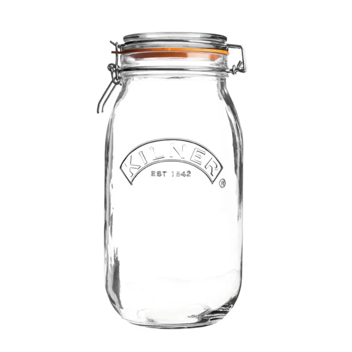キルナー ラウンド クリップトップジャー 3L 38-2100-00 KILNER ROUND CLIPTOP JAR【梅酒 果実酒 瓶 ビン ガラス 保存瓶 3リットル 煮沸消毒 ガラス瓶 蓋付 ガラス容器】3L