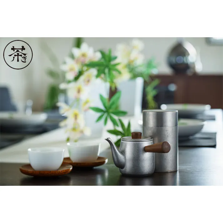 茶き 茶筒 小 全2種 宮崎製作所【茶葉 保存容器 ステンレス 日本製】 くろいろ