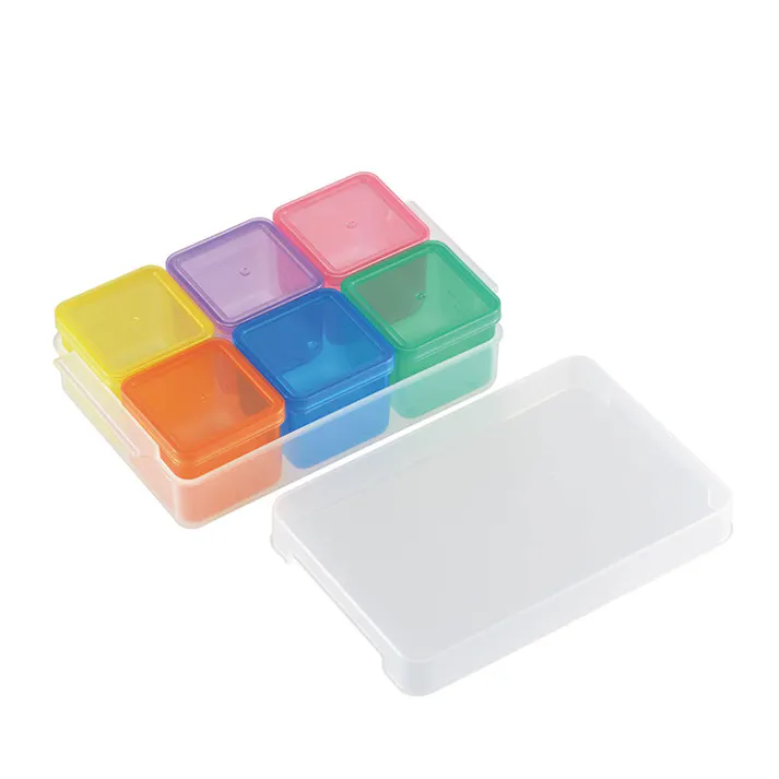 ビタプラ キューブストッカー6pc VP-104【保存容器 お弁当用 小分け保存 離乳食 冷凍 冷蔵 電子レンジ対応】キューブストッカー6pc