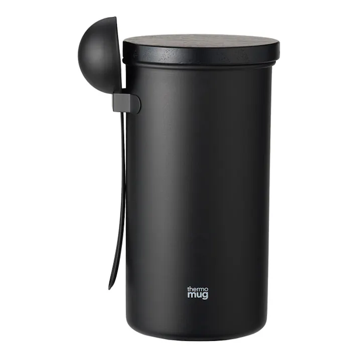 サーモマグ コーヒーキャニスター メジャースプーン付き thermo mug x TSUBAME【コーヒー豆 保存容器 コーヒー 粉 日本製 燕三条】ブラック