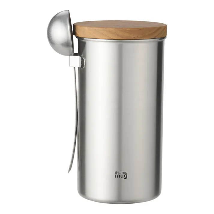 サーモマグ コーヒーキャニスター メジャースプーン付き thermo mug x TSUBAME【コーヒー豆 保存容器 コーヒー 粉 日本製 燕三条】シルバー