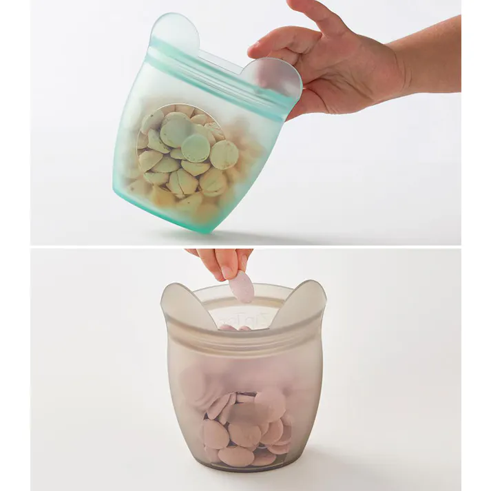 ZipTop ジップトップ ベビースナック【BABY SNACK シリコン 保存容器 保存袋 食品 ジップ袋 シリコンバッグ おやつケース】 ドッグ