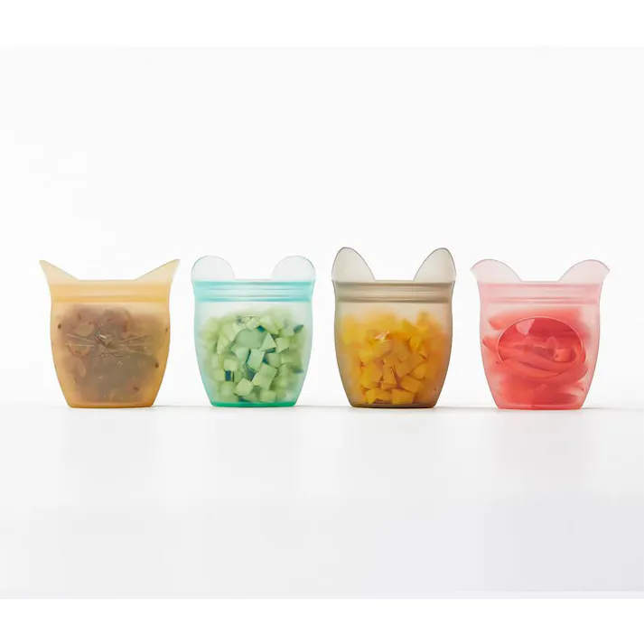 ZipTop ジップトップ ベビースナック【BABY SNACK シリコン 保存容器 保存袋 食品 ジップ袋 シリコンバッグ おやつケース】 ドッグ