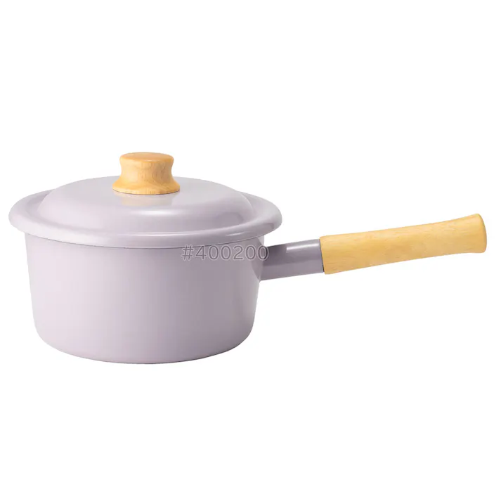 富士ホーロー コットンプラス 18cmソースパン 蓋付き ガス火 IH対応 CTP-18S Cotton Plus コットンプラスシリーズ【琺瑯 片手鍋 ホーロー鍋 琺瑯鍋 離乳食 調理器具 IH200V】 パープル