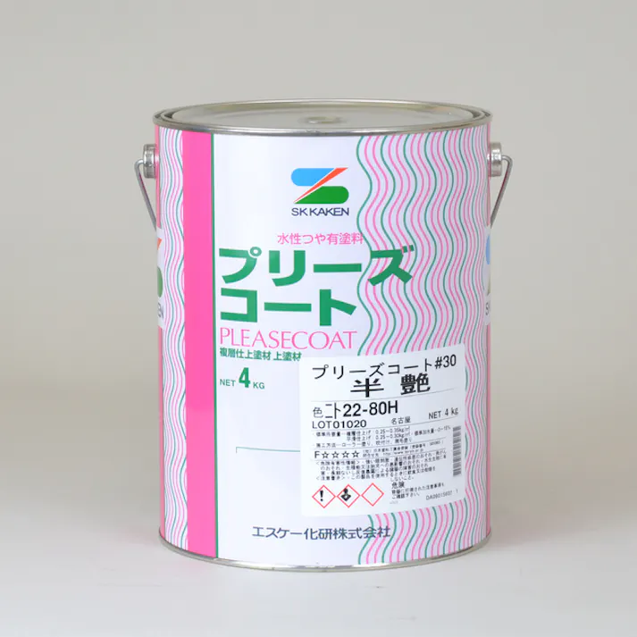 エスケー化研 プリーズコート N-80 3分艶 4Kg 外壁 水性アクリル樹脂