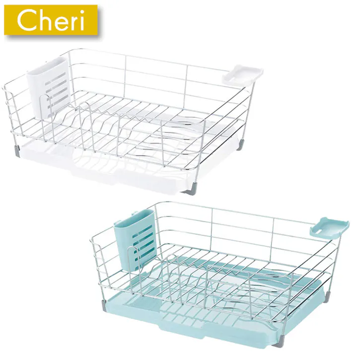 リッチェル シェリー ワイヤー水切りセット M ミントCheri Richell 16904-9 16905-6【ラック かご カゴ スリム コンパクト トレー】ワイヤー水切りセット Mホワイト