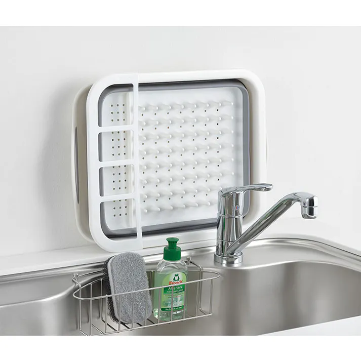 デイズ 折り畳み 水切りバスケット DS-07【水切りかご 折りたたみ 洗い桶 キッチン】