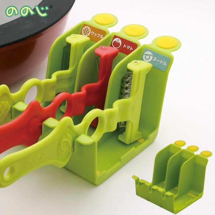 ののじ ピーラーチョイススタンド3個セット フレッシュグリーン PCS-01SET3FG【ピーラー 調理ツール 収納 ツールスタンド】