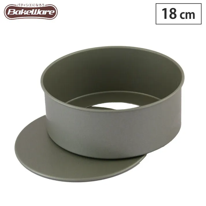 ベイクウェアー ケーキ型 丸型 デコレーション 底取 18cm 33197 富士ホーロー【お菓子型 焼き菓子 スポンジ 製菓グッズお菓子道具】