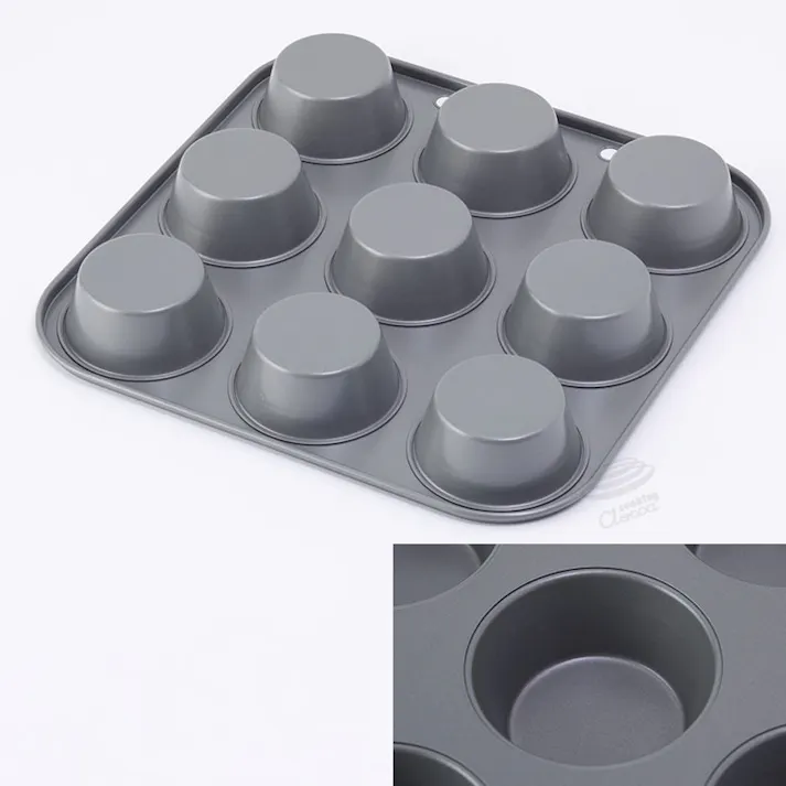 ベイクウェアー マフィンカップ 9P 富士ホーロー 57303【マフィン型 9個 パンケーキ型 お菓子型 焼き菓子 型 丸型 製菓道具 キッチン BakeWare お菓子作り道具】 マフィンカップ 9P