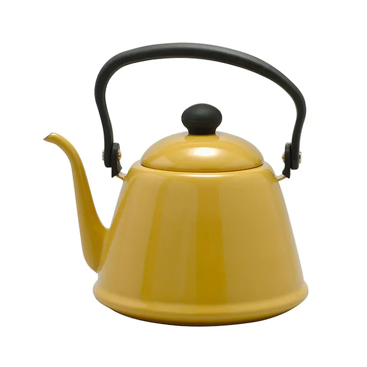 野田琺瑯 ホーロー ドリップケトル II 2L IH対応 DK-200【IH200V ケトル 直火 細口 ホーローケトル やかん レトロ シンプル 日本製】 キャメル