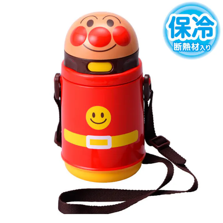 アンパンマン ストロー付ダイカット水筒 400ml 保冷 KK-318【キッズ 食器 ストロー水筒 子供用水筒 プラスチック 子供用 キャラクターグッズ レック】