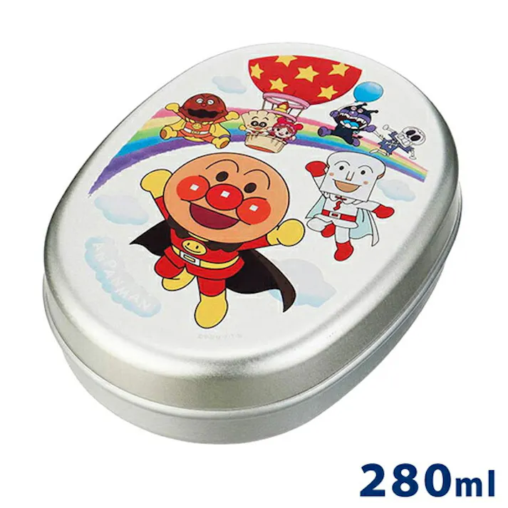 アンパンマン アルミ弁当箱 280ml 仕切り付き KK-063【保温庫 あんぱんまん キッズ お弁当グッズ ランチボックス 子供用弁当箱 弁当箱 子ども 子供 子供用 通販 グッズ キャラクター 通販 レック 日本製】