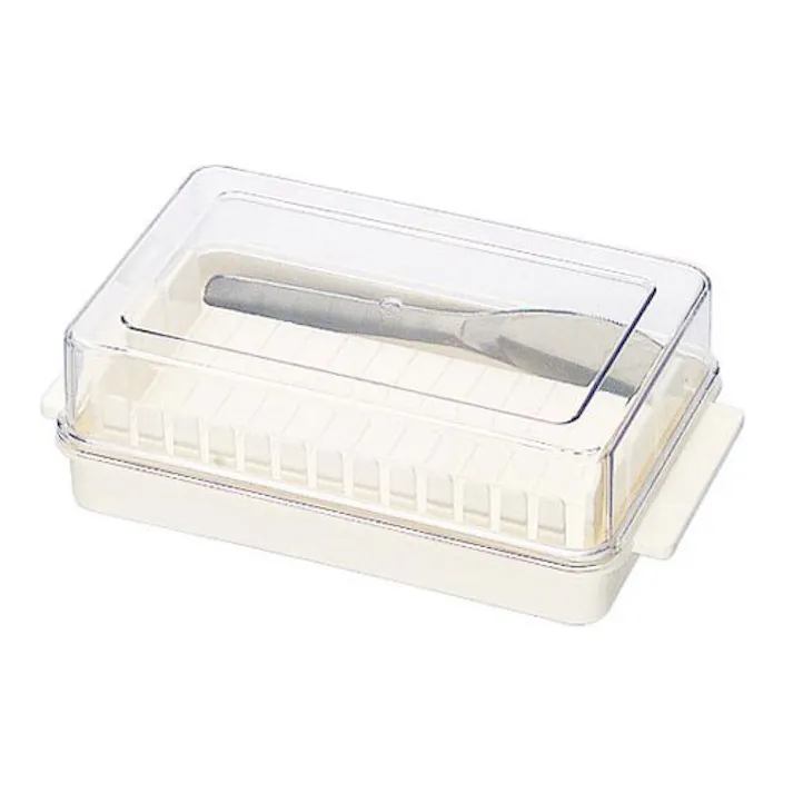 バターケース 200g バターナイフ・カッティングガイド付き【スケーター 保存容器 バター容器 バター入れ 日本製】