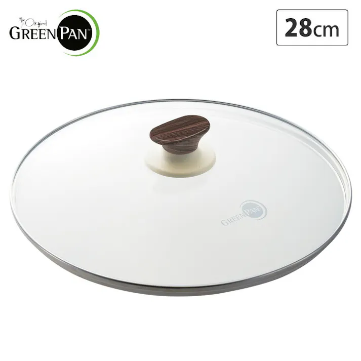 グリーンパン ウッドビー ガラス蓋 28cm CW002467-002【フライパン ふた フタ フライパンカバー 調理器具 キッチン用品 GreenPan Wood-be】ガラス蓋28cm