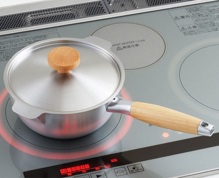 アイカタ 両口ステンレス 雪平鍋18cm用蓋 ヨシカワ PD3002 aikata【鍋