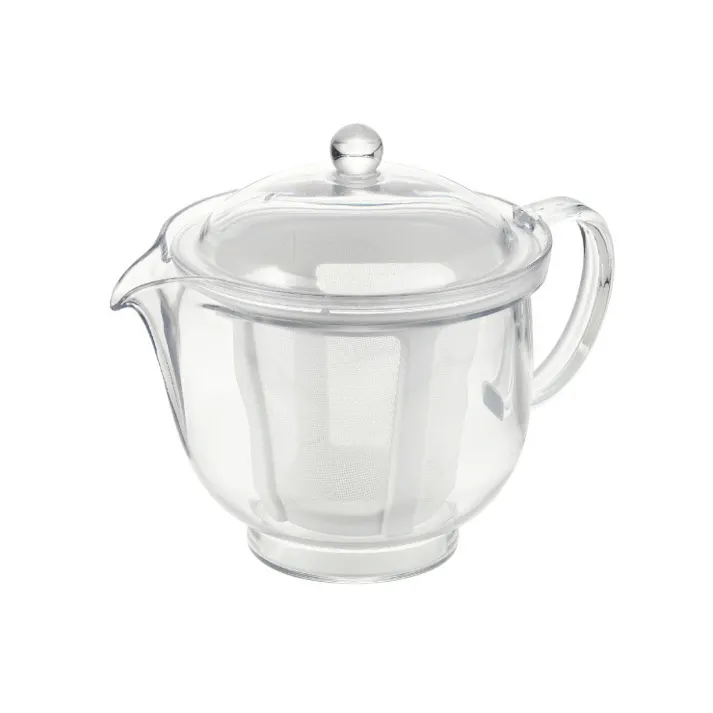 クリアティーポット L ポリエステルメッシュ TW-3739 曙産業【ティーポット 樹脂製 軽量 日本製】