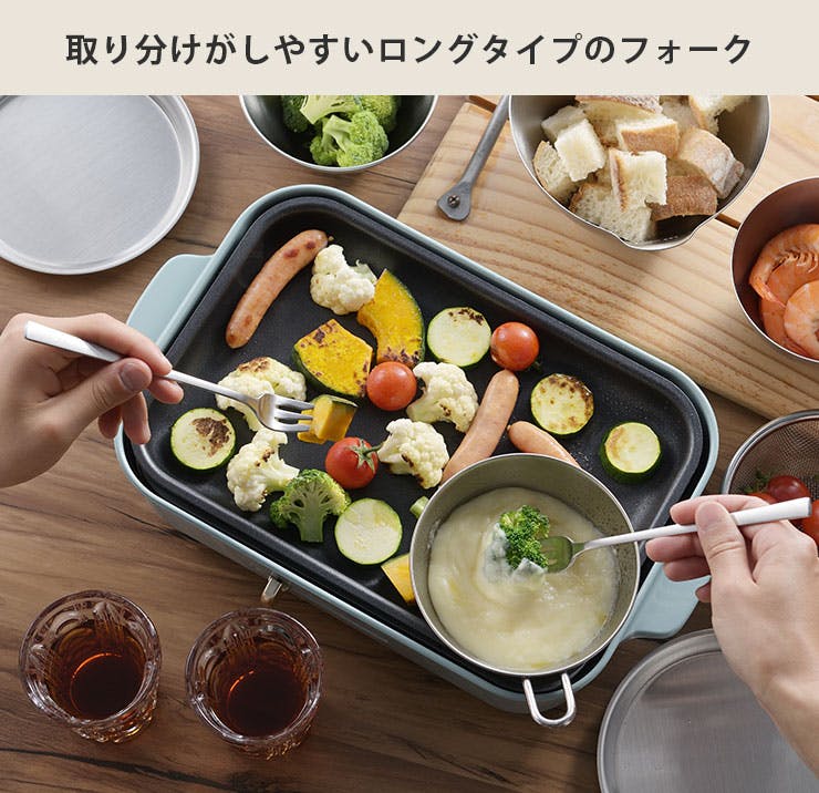 ヨシカワ and アンド ステンレス柄の長いフォーク AN0208【サービング