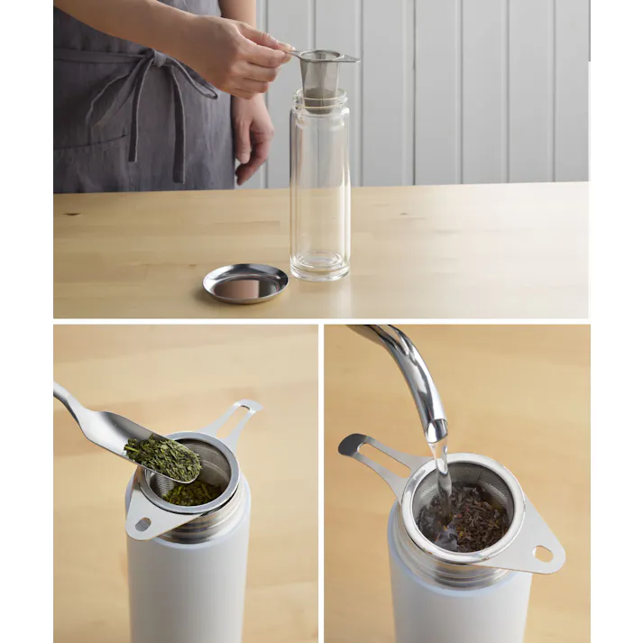 ヨシカワ and アンド ステンレス スリムな茶こし 深型 AN0216【ティーストレーナー 茶こし 茶漉し 紅茶 茶葉 燕三条 日本製】