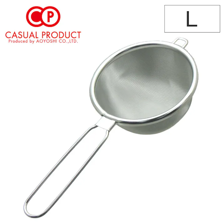 CASUAL PRODUCT 18-8ステンレス ハイテックストレーナー L たたみ織り【ティーストレーナー 茶漉し 茶こし 紅茶 日本製 カジュアルプロダクト 青芳製作所】