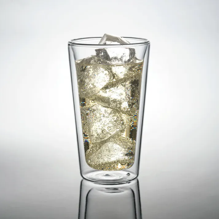 ダブルウォール ハイボールタンブラー 370ml アピデ ククナ KKN-DW370 HS【ハイボール 焼酎 タンブラー ガラス 二重構造 グラス コップ タンブラー 耐熱ガラス】