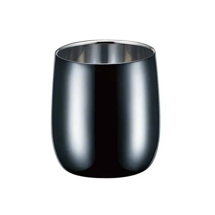 ブリリアント2重ロックカップ 250ml ギフトボックス入り アサヒ BRILLIANT BLACK SCW-16BB【タンブラー ロックグラス ステンレスミラー 二重構造 コップ SUS304 保温】