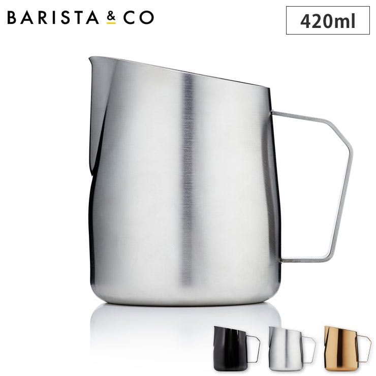 BARISTA＆CO Dial In Milk Pitcher 420ml バリスタ＆コー ダイヤルインミルクピッチャー【ミルクジャグ ステンレス  目盛り付き/ミルクピッチャー ミルクポット ラテアート フォームミルク用】STEEL | コーヒー・ティー用品 | ホームセンター通販【カインズ】