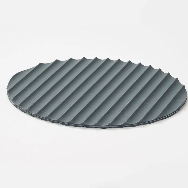 ヨシカワ EAトCO ナミ シリコーンマット イイトコ Nami silicone mat メール便【シリコン 鍋つかみ 皿つかみ 鍋敷き トリベット 耐熱 調理ツール】 ダークグレー