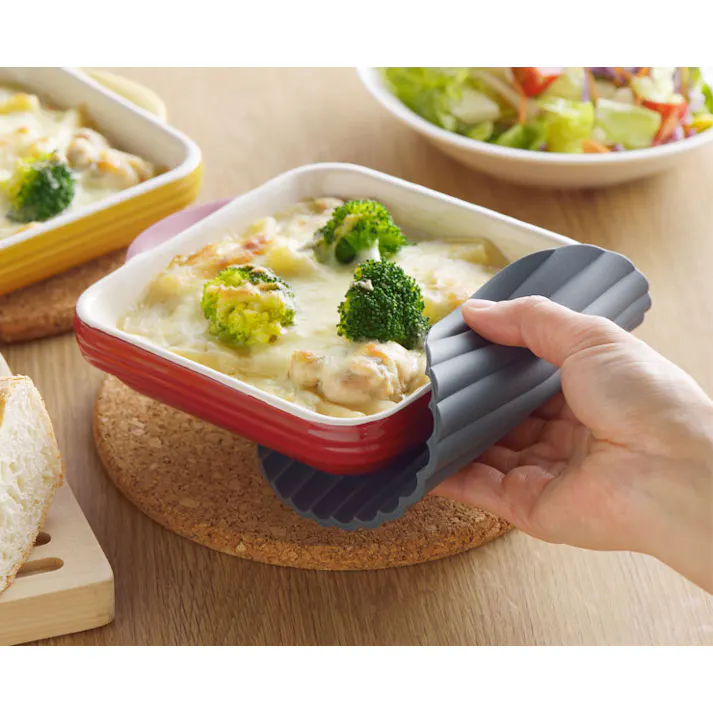 ヨシカワ EAトCO ナミ シリコーンマット イイトコ Nami silicone mat メール便【シリコン 鍋つかみ 皿つかみ 鍋敷き トリベット 耐熱 調理ツール】 ダークグレー