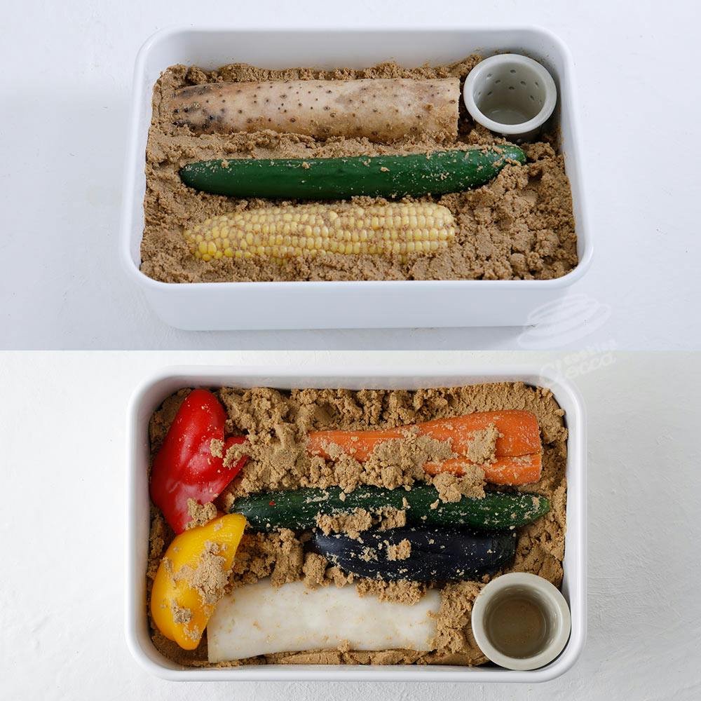 漬物用ホーロー ホーロー ぬか漬けセット 水取り器付 角型 4L HSP-NS 高木金属 | ぬか