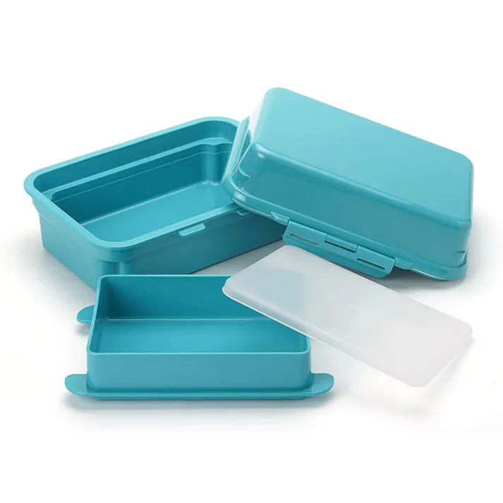 ジェルクール プラスデリ2段 300ml+295ml 保冷剤一体型ランチボックス【三好製作所 GEL-COOL plus deli 保冷ランチボックス 保冷弁当箱 日本製】 マカロンピンク