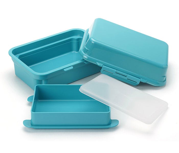 ジェルクール プラスデリ2段 300ml+295ml 保冷剤一体型ランチボックス