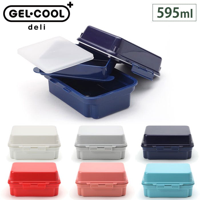 ジェルクール プラスデリ2段 300ml+295ml 保冷剤一体型ランチボックスマカロンブルー お弁当箱・ランチボックス ジェルクール プラスデリ2段 300ml+295ml 保冷剤一体型ランチボックスマカロンブルー お弁当箱・ランチボックス