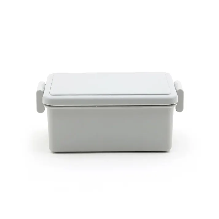 ジェルクール スクエア M 400ml イージークリップ 保冷剤一体型ランチボックス 三好製作所 GEL-COOL square M【弁当箱 保冷ランチボックス 1段 お弁当箱 子供 デザートケース デザート入れ フルーツ入れ フルーツケース】 オイスターグレー