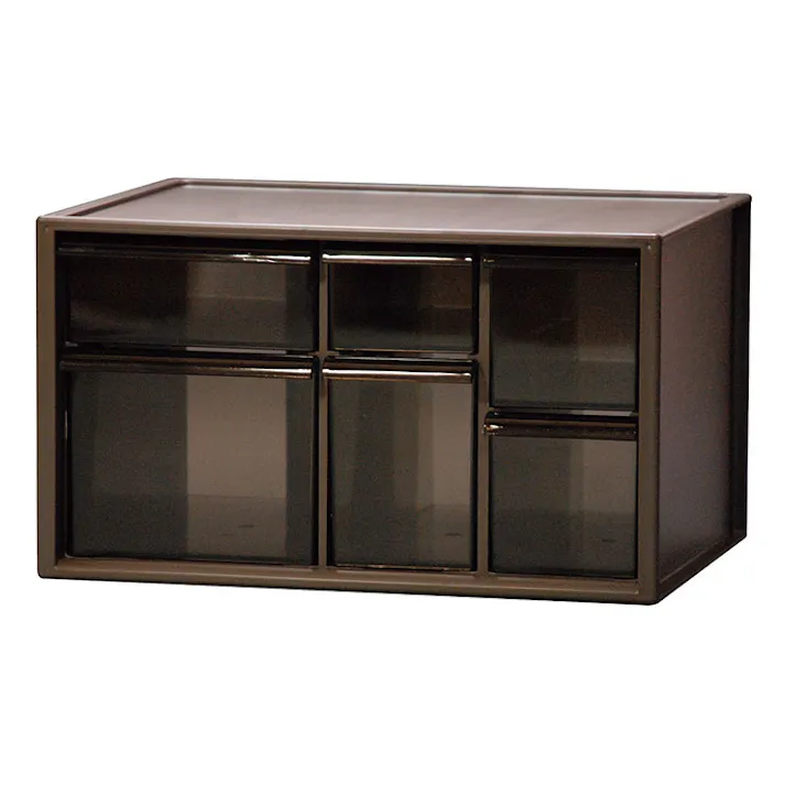 アイケース L 卓上収納ケース 引き出し ISETO I-453-2 伊勢藤 イセトー【収納ケース 幅28 奥行20 卓上 デスク 卓上収納ボックス 引き出しケース 卓上収納 収納 文房具 小物 デスク収納 メイク道具 お薬 日本製】 ブラック