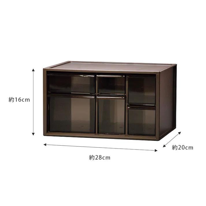 アイケース L 卓上収納ケース 引き出し ISETO I-453-2 伊勢藤 イセトー【収納ケース 幅28 奥行20 卓上 デスク 卓上収納ボックス 引き出しケース 卓上収納 収納 文房具 小物 デスク収納 メイク道具 お薬 日本製】 ブラック