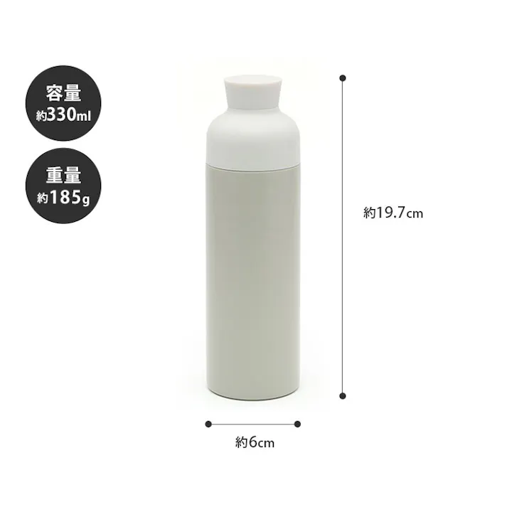 KEEP エニタイムボトル 330ml 三好製作所【水筒 直飲み 保温 保冷 ステンレス 魔法瓶 軽量 マグボトル ウォーターボトル】 ライムイエロー