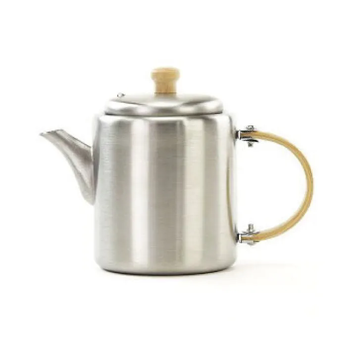 工房アイザワ ピーマン ストレートポット 400ml ステンレス 茶漉し付き 横手 70245 弦手 70246【アイザワ 急須 ティーポット ストレーナー付き 茶こし 1~2杯 日本製】横手