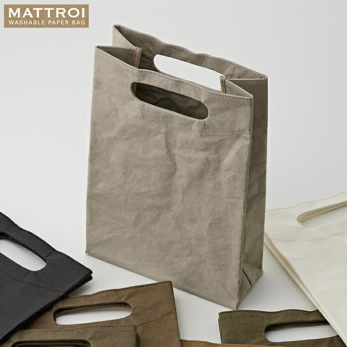MATTROI マッチョイ ハンドホール 全7色 ウォッシャブルペーパーバッグハンドホールホワイト ショッピングバッグ MATTROI マッチョイ ハンドホール 全7色 ウォッシャブルペーパーバッグハンドホールホワイト ショッピングバッグ